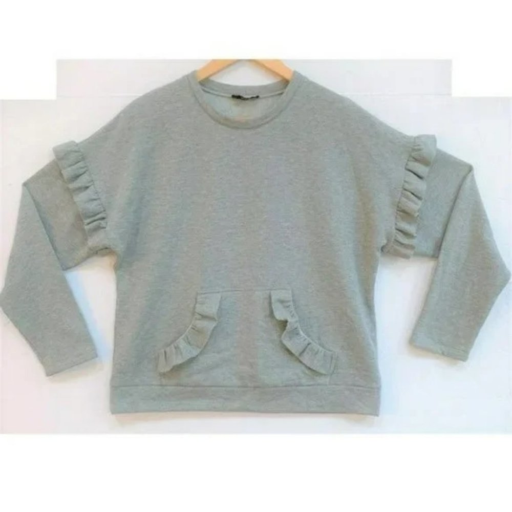 DREW Sleeve Ruffle Sweatshirt